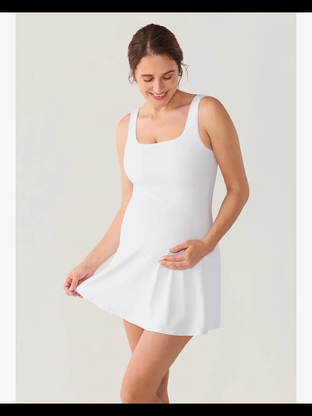 Nwt Large MOMANDA Active Maternity Tennis Dress Sleeveless Summer Tank Pregnancy - Picture 1 of 5
